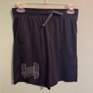 Under Armour Black Men’s Athletic Shorts with Logo